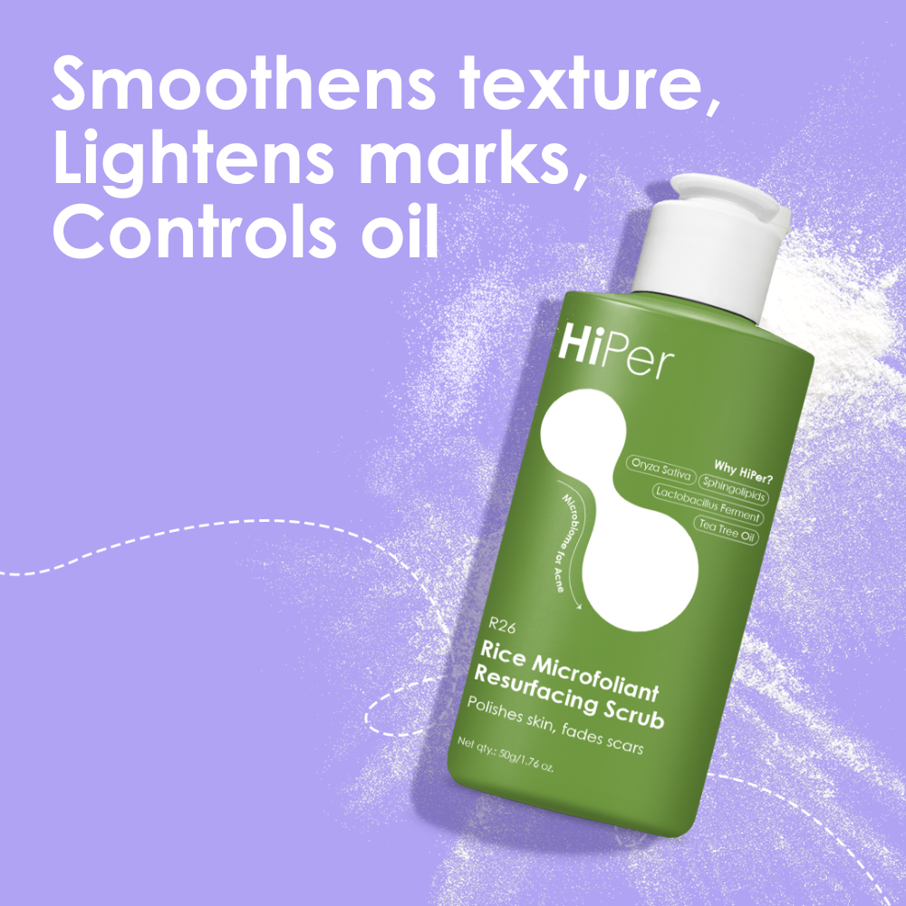 Rice Microfoliant Resurfacing Scrub | Face Scrub for Acne Prone Skin | Gentle Exfoliator for Acne