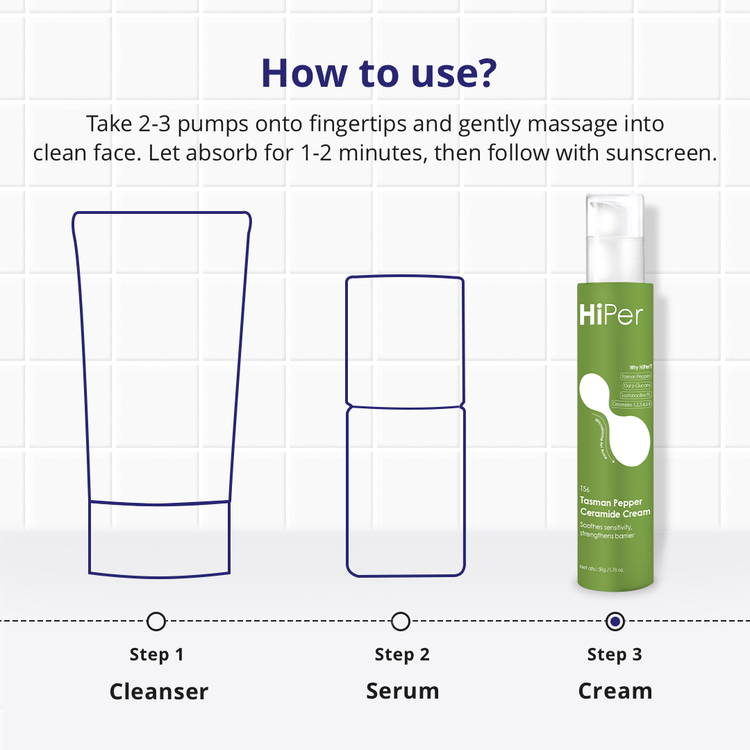Ceramide Cream for Oily & Acne-Prone Skin | Lightweight, Oil-Free Moisturizer | Powered by Tasman Pepper