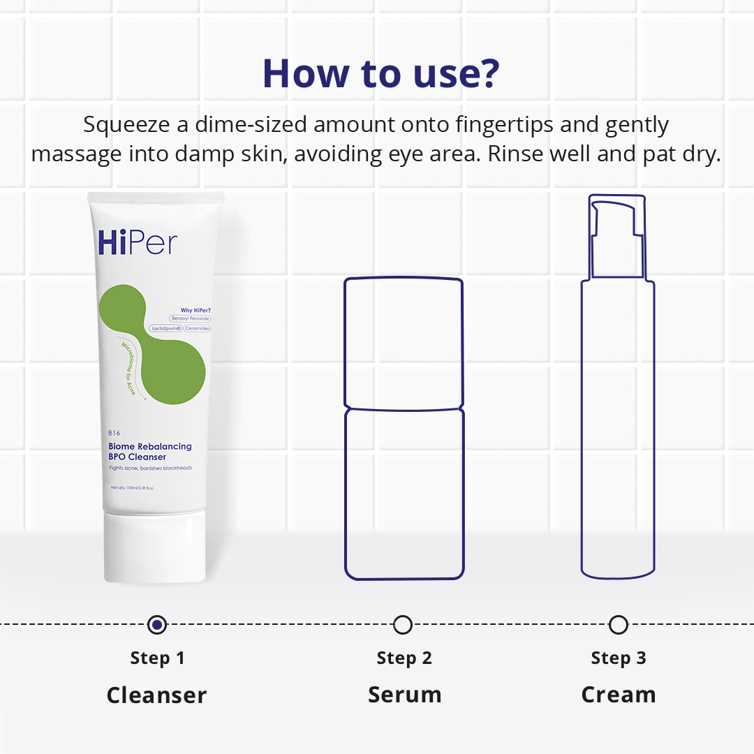 Biome Rebalancing Benzoyl Peroxide Cleanser | Face Wash for Acne Prone Skin