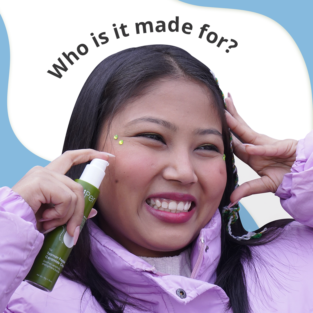 Ceramide Cream for Oily & Acne-Prone Skin | Lightweight, Oil-Free Moisturizer | Powered by Tasman Pepper