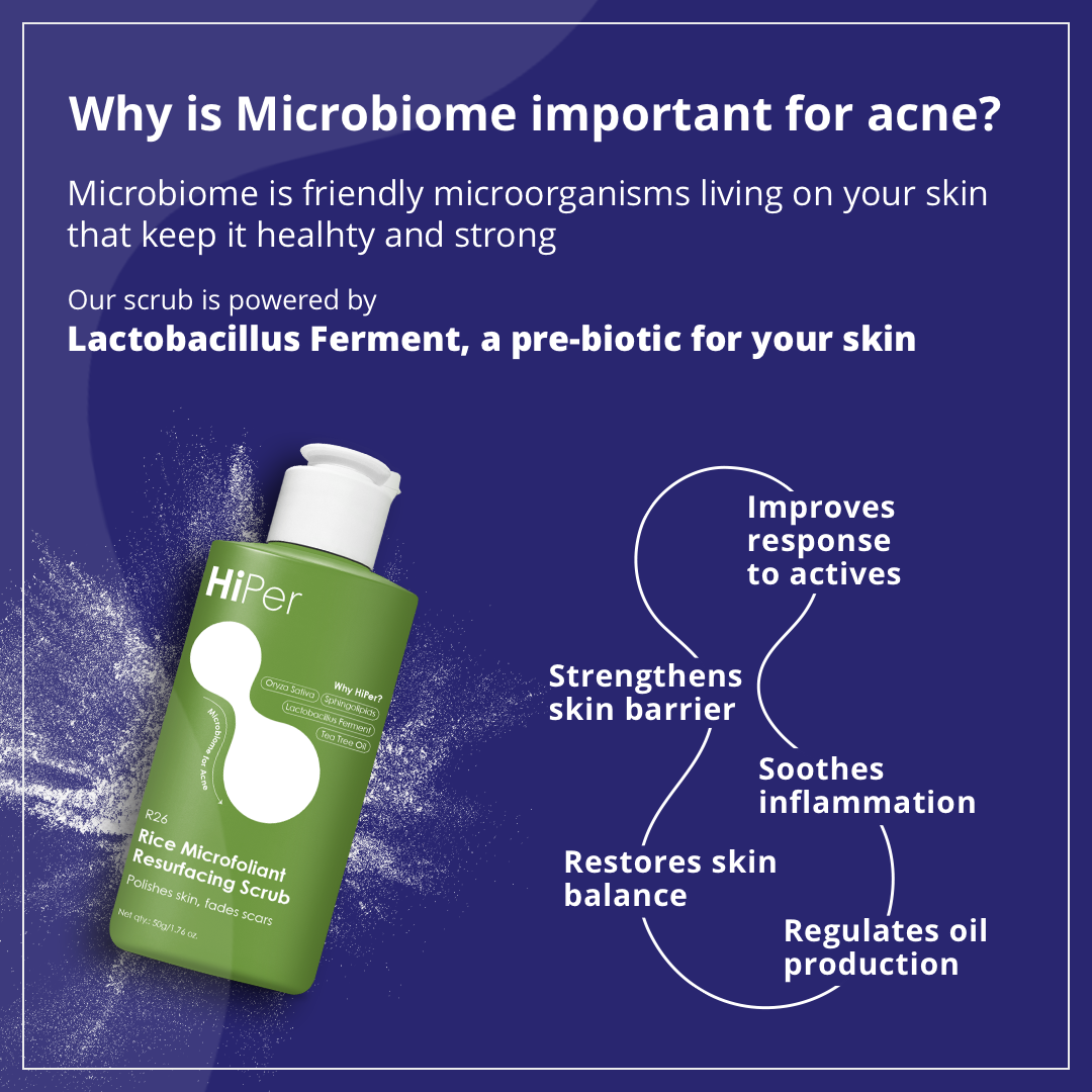 Rice Microfoliant Resurfacing Scrub | Face Scrub for Acne Prone Skin | Gentle Exfoliator for Acne