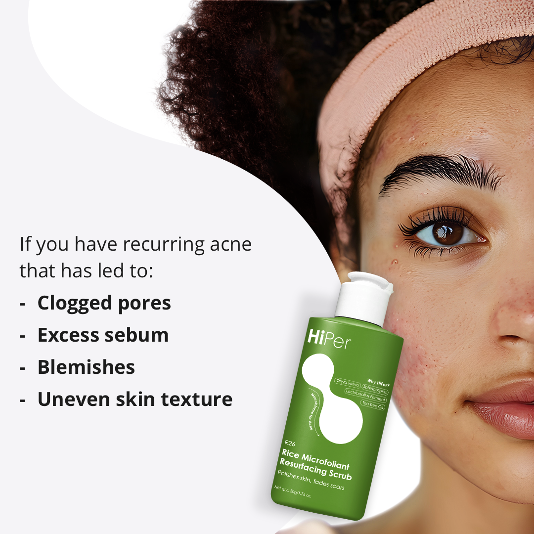 Rice Microfoliant Resurfacing Scrub | Face Scrub for Acne Prone Skin | Gentle Exfoliator for Acne