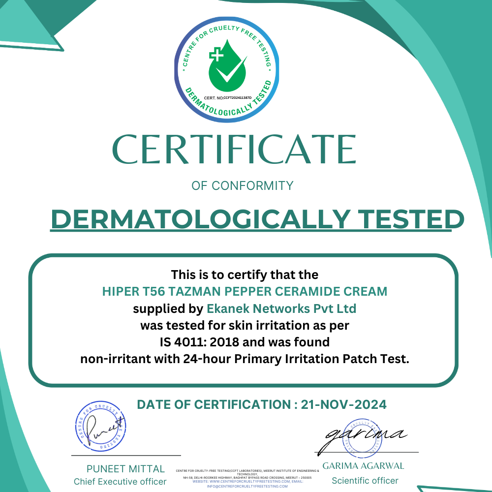 Ceramide Cream for Oily & Acne-Prone Skin | Lightweight, Oil-Free Moisturizer | Powered by Tasman Pepper